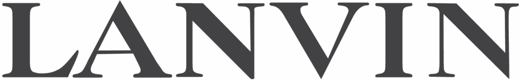 Lanvin logo in bold serif typeface symbolizing refined Parisian elegance.